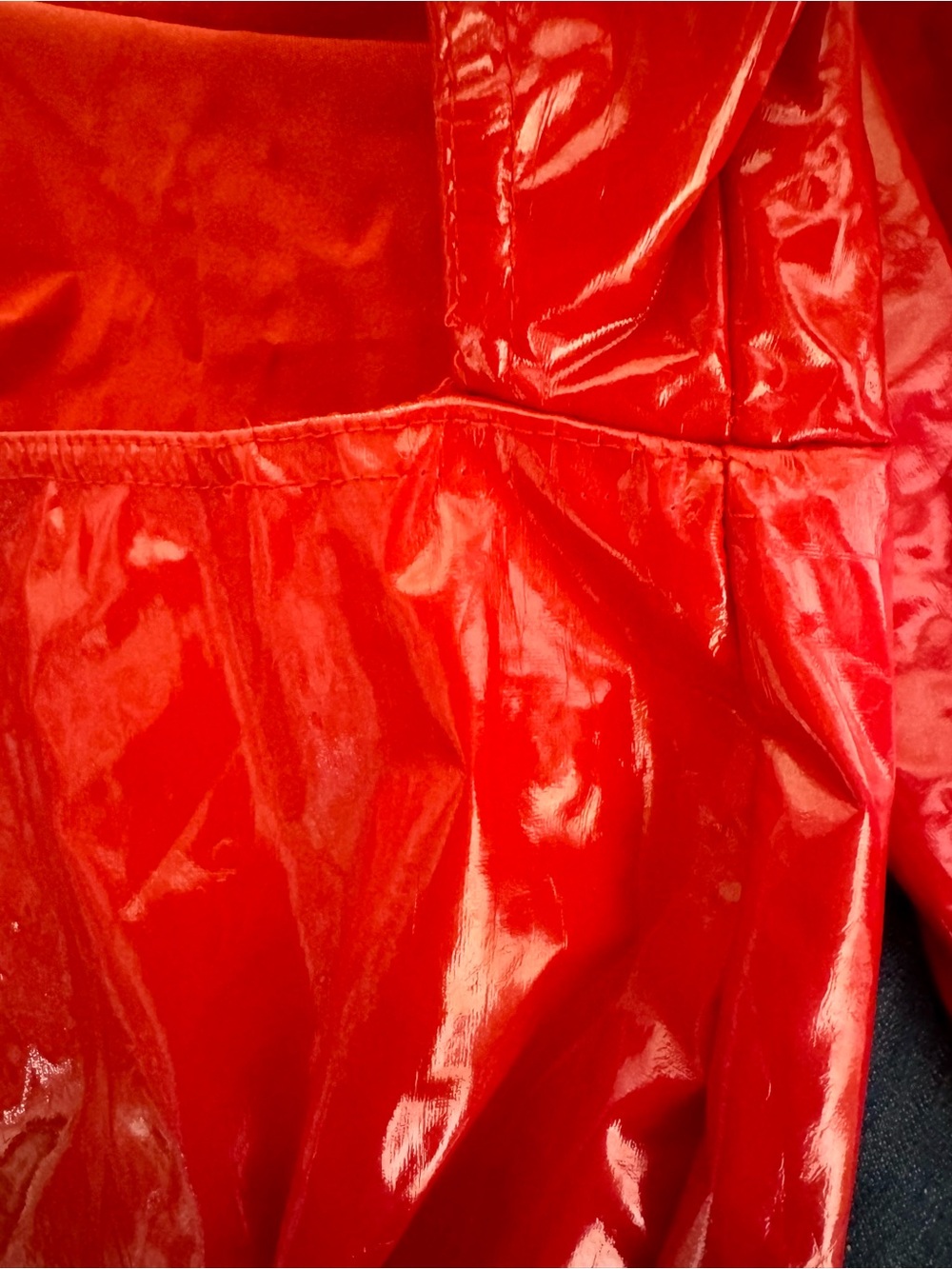 PrettyLittleThing Red Backless High Shine Vinyl Jumpsuit US 8 NWT Halloween - Picture 9 of 14